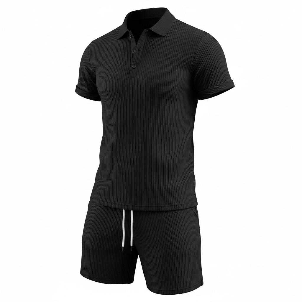 Ensemble Coordonné Structuré — Chemise Manches Courtes & Short