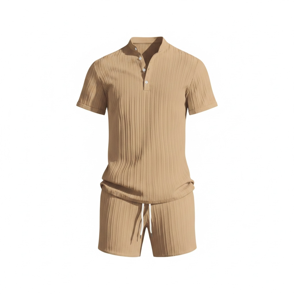 Ensemble Coordonné Structuré — Chemise Manches Courtes & Short