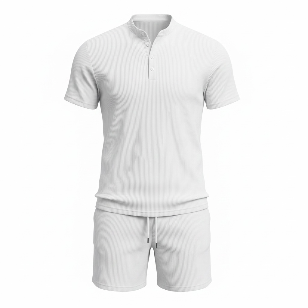 Ensemble Coordonné Structuré — Chemise Manches Courtes & Short